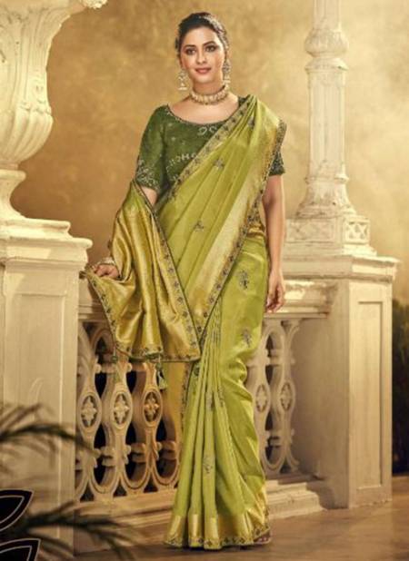 Beige Colour PRERANA Heavy Silk Wedding Wear Latest Fancy Designer Saree Collection 1508